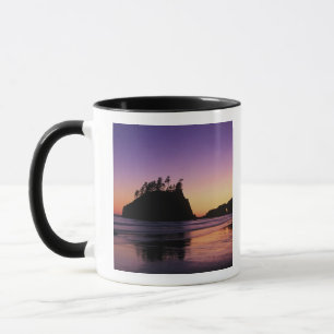 Second Beach bei Dämmerung, Olympic NP, WA, USA Tasse