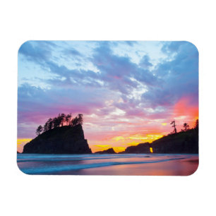 Second Beach bei Sonnenuntergang, Washington Magnet