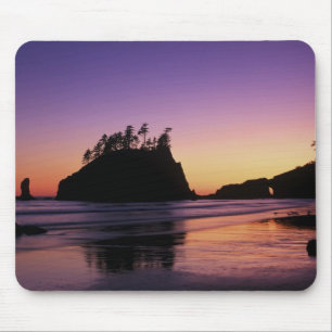 Second Beach in der Dämmerung, Olympic NP, WA, USA Mousepad