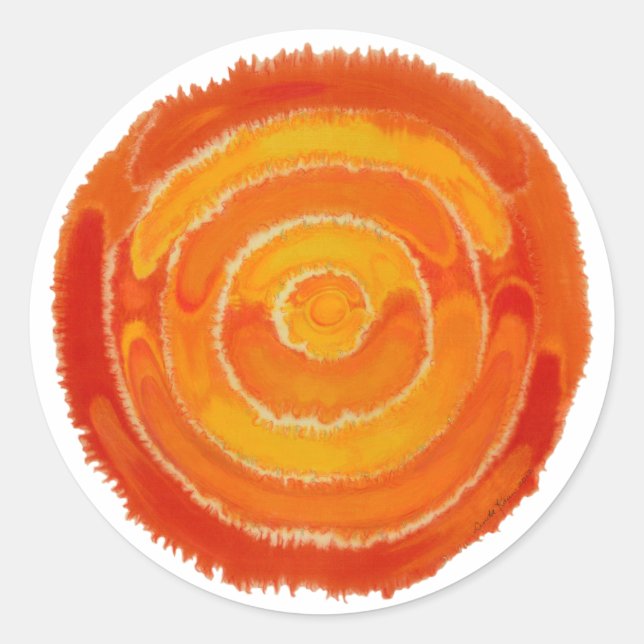 Second Chakra Healing Art #1 Runder Aufkleber (Vorderseite)