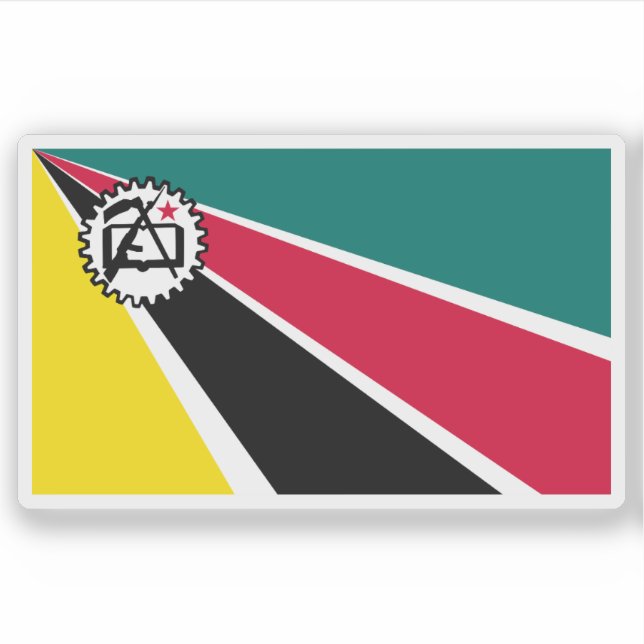 Second flag of Mozambique (1975-1983) Aufkleber (Vorderseite)