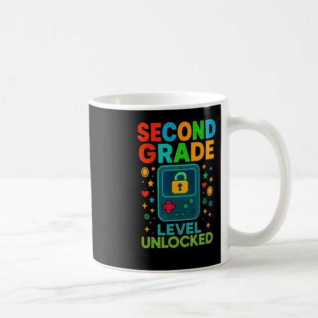 Second Grade Level Unlocked Gamer Ck To School Con Kaffeetasse (Rechts)