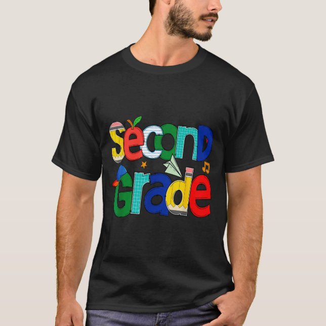 Second Grade Student School Clroom Learning Educat T-Shirt (Vorderseite)