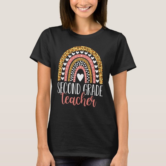 Second Grade Teacher 2nd Grade Teacher Back To Sch T-Shirt (Vorderseite)