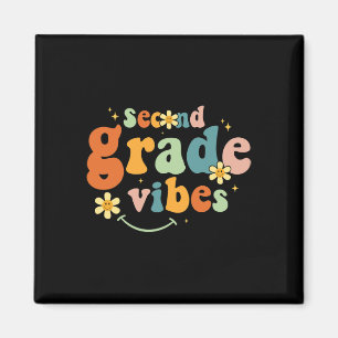 Second Grade Vibes 2. Klasse Team Retro 1. Schulta Magnet