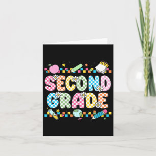 Second Grade Vibes Shirt 2nd Retro Zurück zur Schu Karte