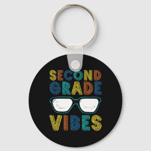 Second Grade Vibes-Shirt Lehrer Kinder Erster Schu Schlüsselanhänger