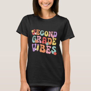 Second Grade Vibes Zurück zur Schule Retro 2. Klas T-Shirt