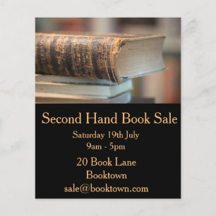 Second-Hand-Antiquariat-Buchverkaufsflyer Flyer