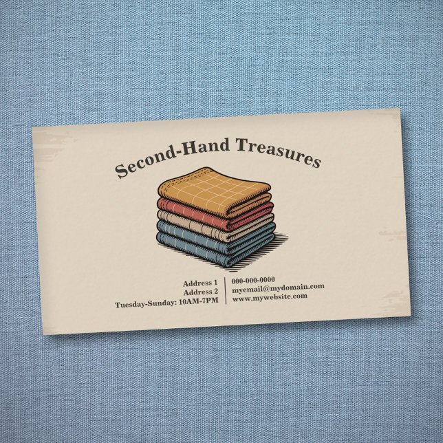 Second-Hand-Laden Visitenkarte (Thrift Store Business Card)