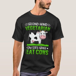 Second Hand Vegetarische Kuh frisst Gras ich esse T-Shirt