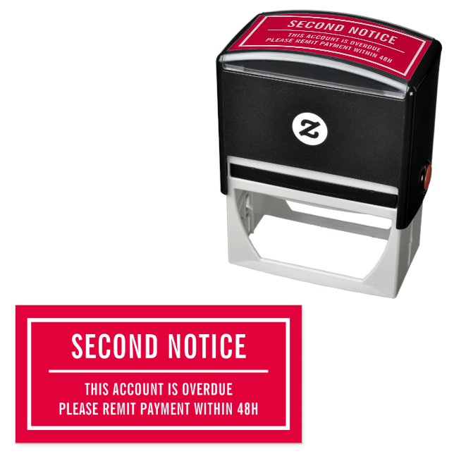 Second Notice Account Overdue Permastempel (Beispiel)