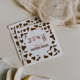 Second Rodeo Western Cowboy 2. Geburtstag Serviette