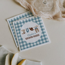 Second Rodeo Western Cowboy 2. Geburtstag Serviette