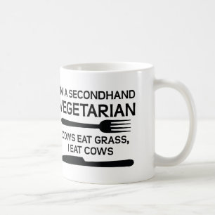 Secondhand-Vegetarier-Lustiger-Becher Kaffeetasse