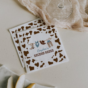SecondRodeo Western Cowboy 2. Geburtstag Serviette