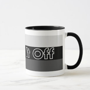 Secouez-le outre de la tasse rayée - noir