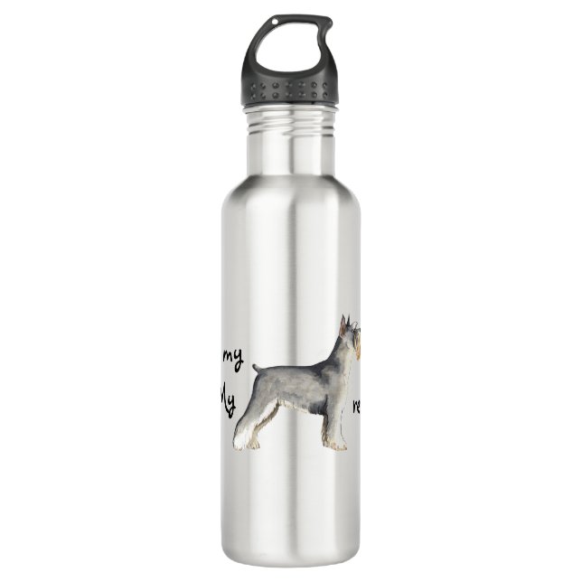 Secourir Bouteille d'eau en aluminium Schnauzer (Devant)