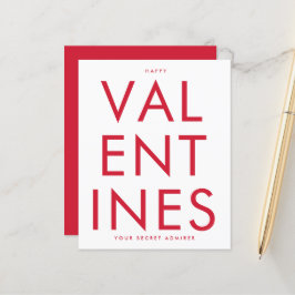 Secret Admirer RED WHITE FUN HERZ Brauch GLÜCKLICH