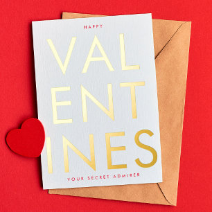 Secret Admirer WHITE RED FUN HAPPY GOLD Folieneinladung