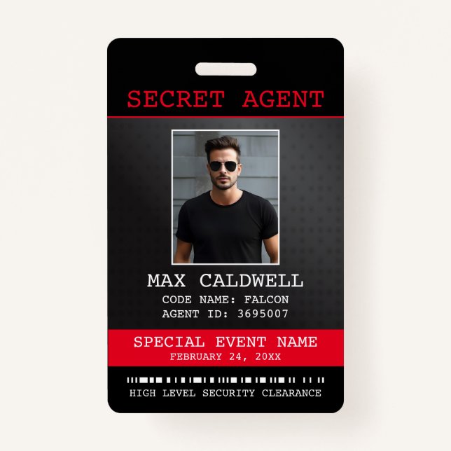 Secret Agent Corporate Spy Abzeichen Ausweis (Vorderseite)