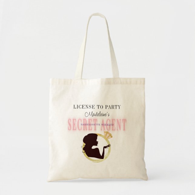 Secret Agent License Party Bachelorette Interstate Tragetasche (Vorne)