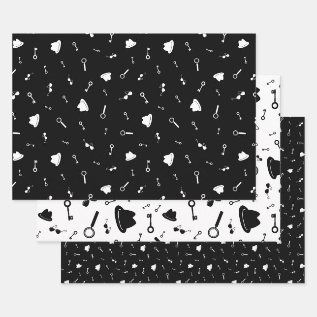 Secret Agent Party Geschenkpapier Set (Set)