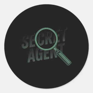 Secret Agent - Secret Agent Costume Inspector Spio Runder Aufkleber