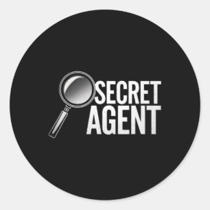 Secret Agent - Secret Agent Costume Inspector Spio Runder Aufkleber