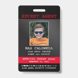 Secret Agent Spy Abzeichen Ausweis