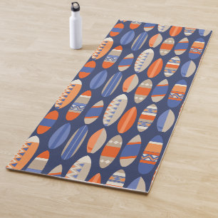 Secret Beach Hawaiian Surfboards - Blau und Orange Yogamatte