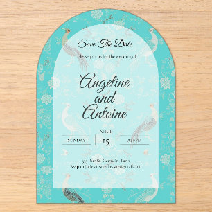 Secret d'Indochine Luxus-Chinoiserie-Muster Acryleinladungen
