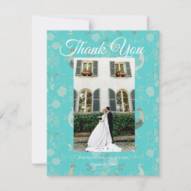 Secret d'Indochine Wedding Thank You Card Dankeskarte (Vorderseite)