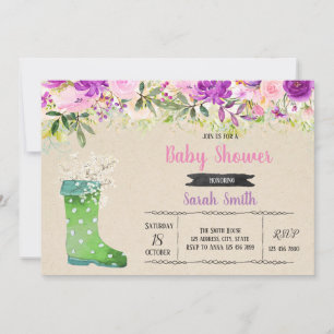 Secret Garden Baby Dusche Einladung