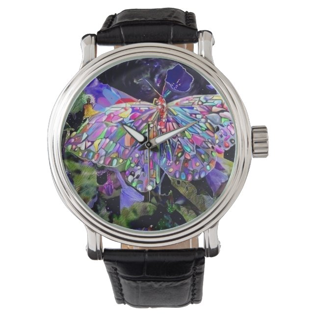 Secret Garden Butterfly Armbanduhr (Vorderseite)