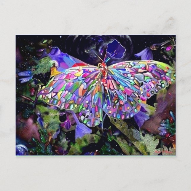 Secret Garden Butterfly Postkarte (Vorderseite)