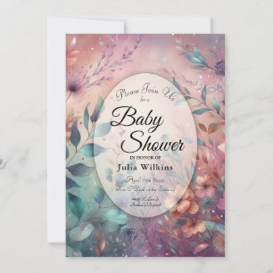 Secret Garden in Abend Glow Baby Dusche Einladung