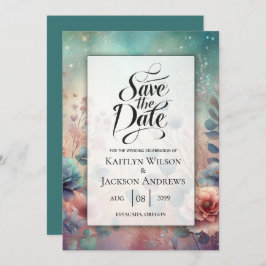 Secret Garden in Abend Glow Wedding Save The Date