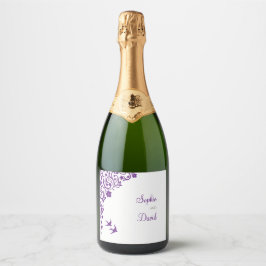 Secret Garden Lila Blumen Lovebirds Hochzeit