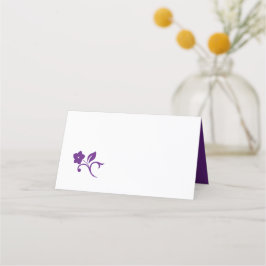Secret Garden Lila Blumen Lovebirds Hochzeit Platzkarte