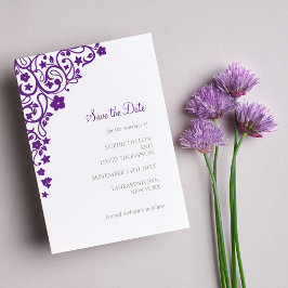 Secret Garden Lila Blumen Lovebirds Hochzeit Save The Date