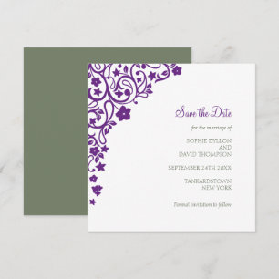 Secret Garden Lila Blumenplatz Hochzeit Save The Date