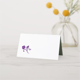 Secret Garden Lila Blumenpracht Lovebirds Hochzeit Platzkarte