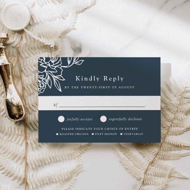 Secret Garden Meal Choice RSVP Card Karte (Von Creator hochgeladen)