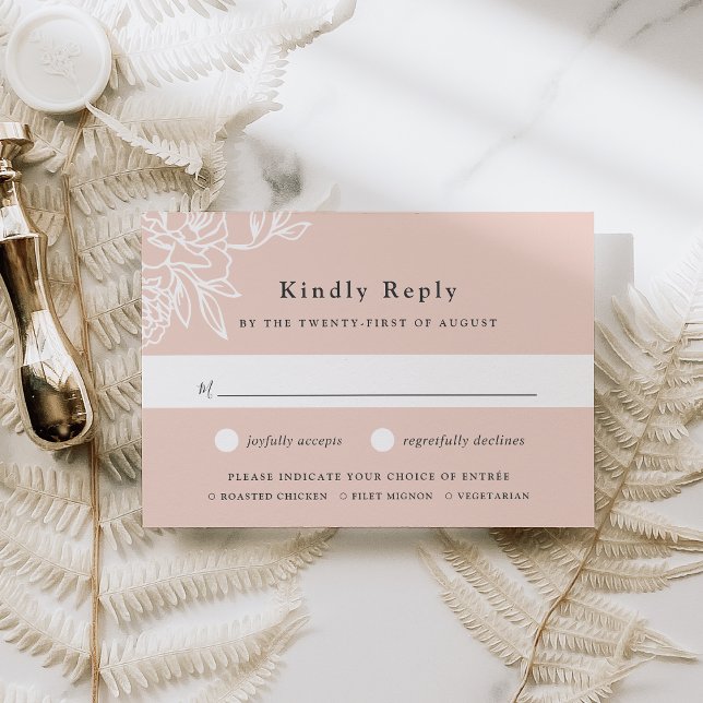 Secret Garden Meal Choice RSVP Card Karte (Von Creator hochgeladen)