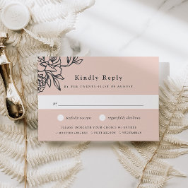 Secret Garden Meal Choice RSVP Card Karte