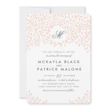 Secret Garden Wedding Invite - Blush
