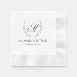 Secret Garden Wedding Monogram Serviette