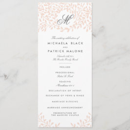 Secret Garden Wedding Programs - Blush Programm