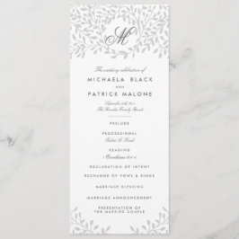 Secret Garden Wedding Programs - Gray Programm